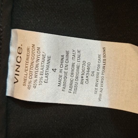 Vince raw hem black pants size 4 - Picture 6 of 11